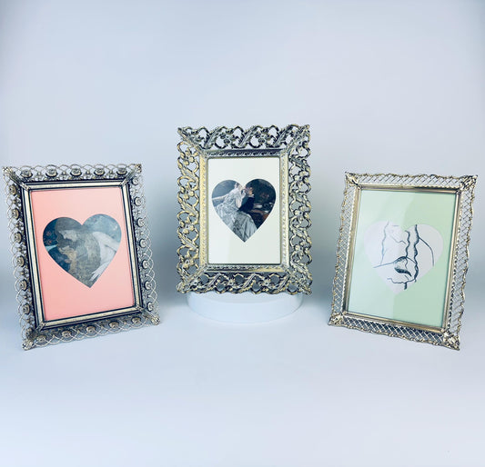 Product image for 'vintage assorted ornate gold metal filigree tabletop picture frame 5 x 7 sold separately' (view 785e81)