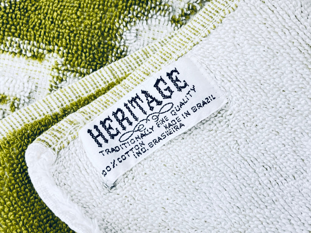 Product image for 'vintage heritage large pink green floral beach shower towel 100 cotton sold separately' (view a8584c)