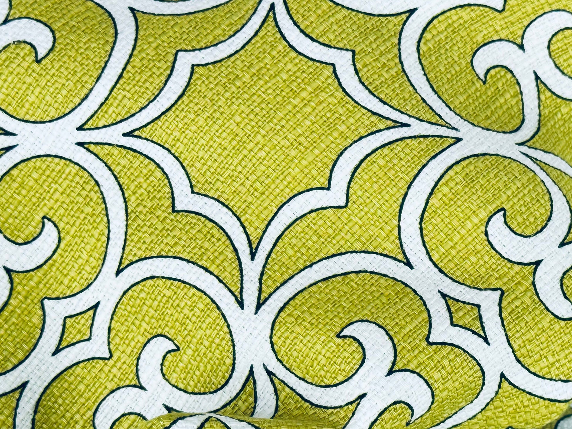 Product image for 'vintage thick woven olive green swirl upholstery fabric by mill creek fabrics 54 x 68' (view 848627)