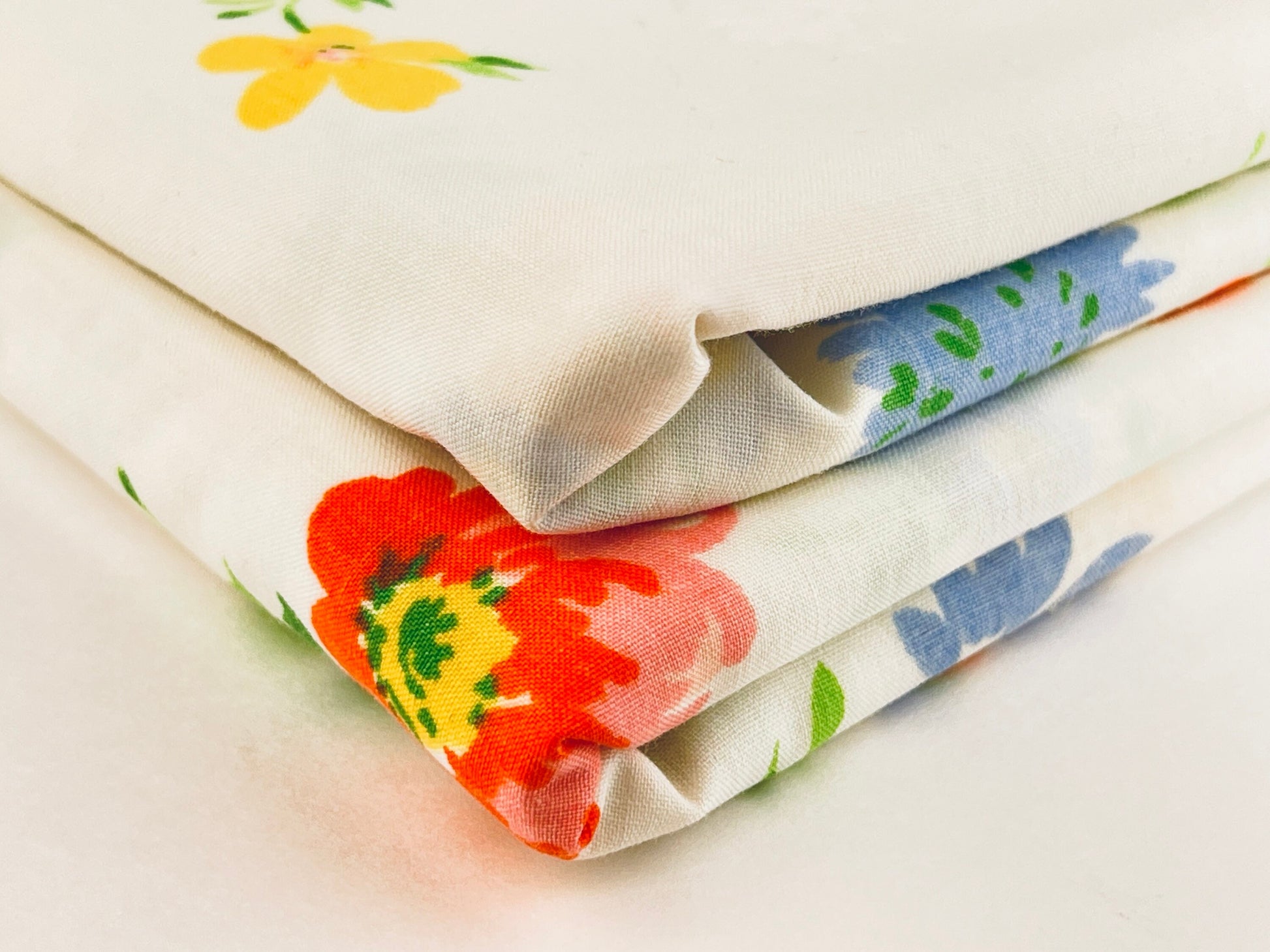 Product image for 'vintage 1970s montgomery ward floral twin double flat sheet made in canada' (view 326d0f)