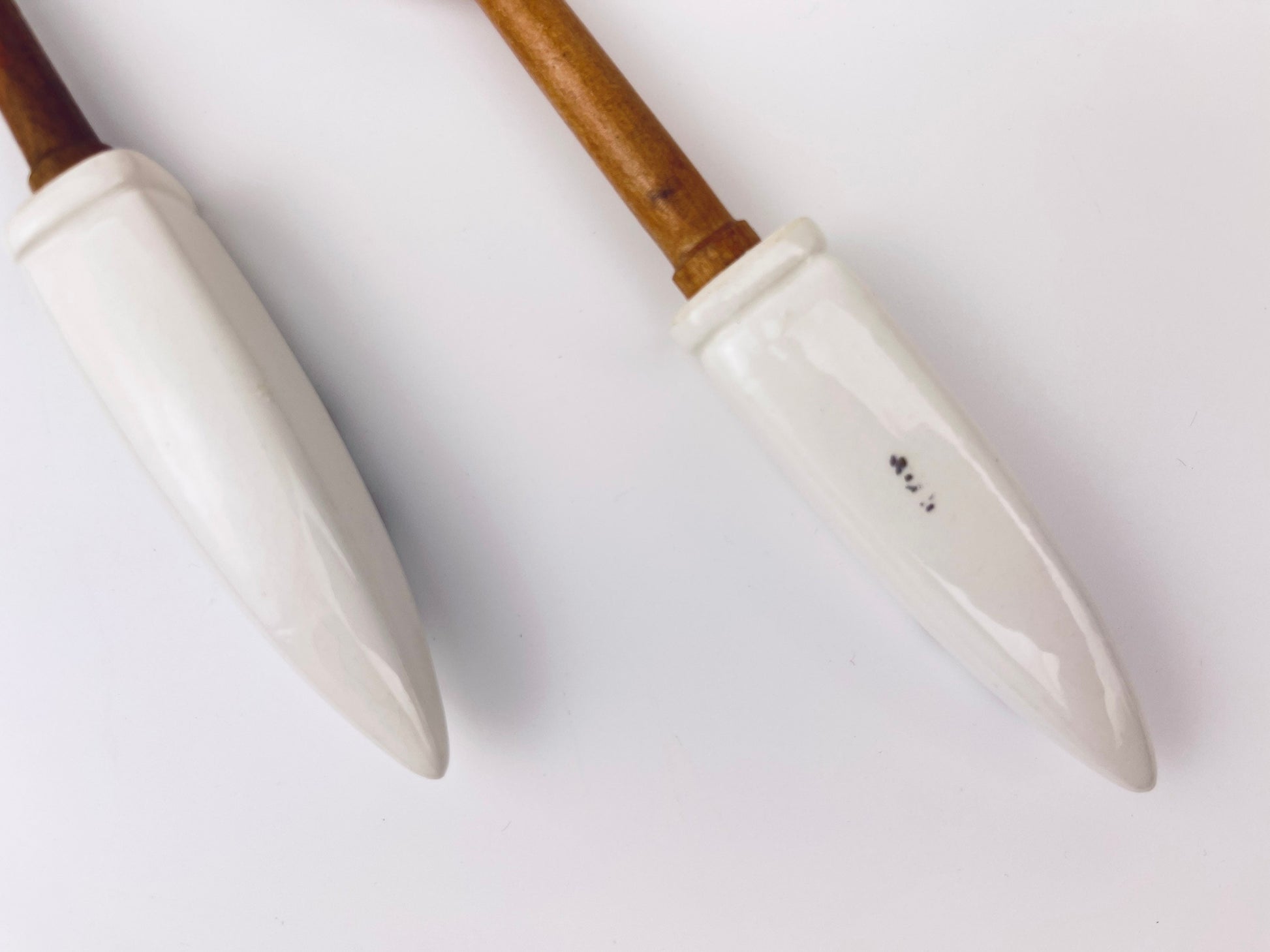Product image for 'vintage mcm wood ceramic serving utensils made in japan' (view 14119a)