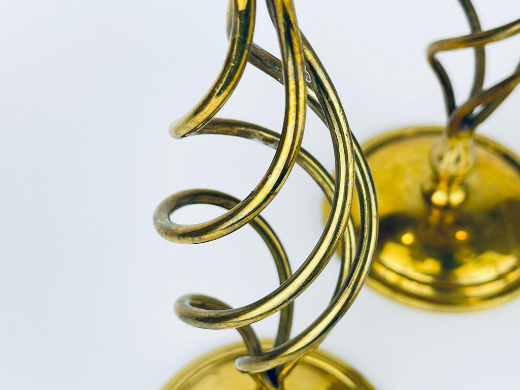 Product image for 'vintage solid brass lattice candle stick holders set of three 3' (view f96647)