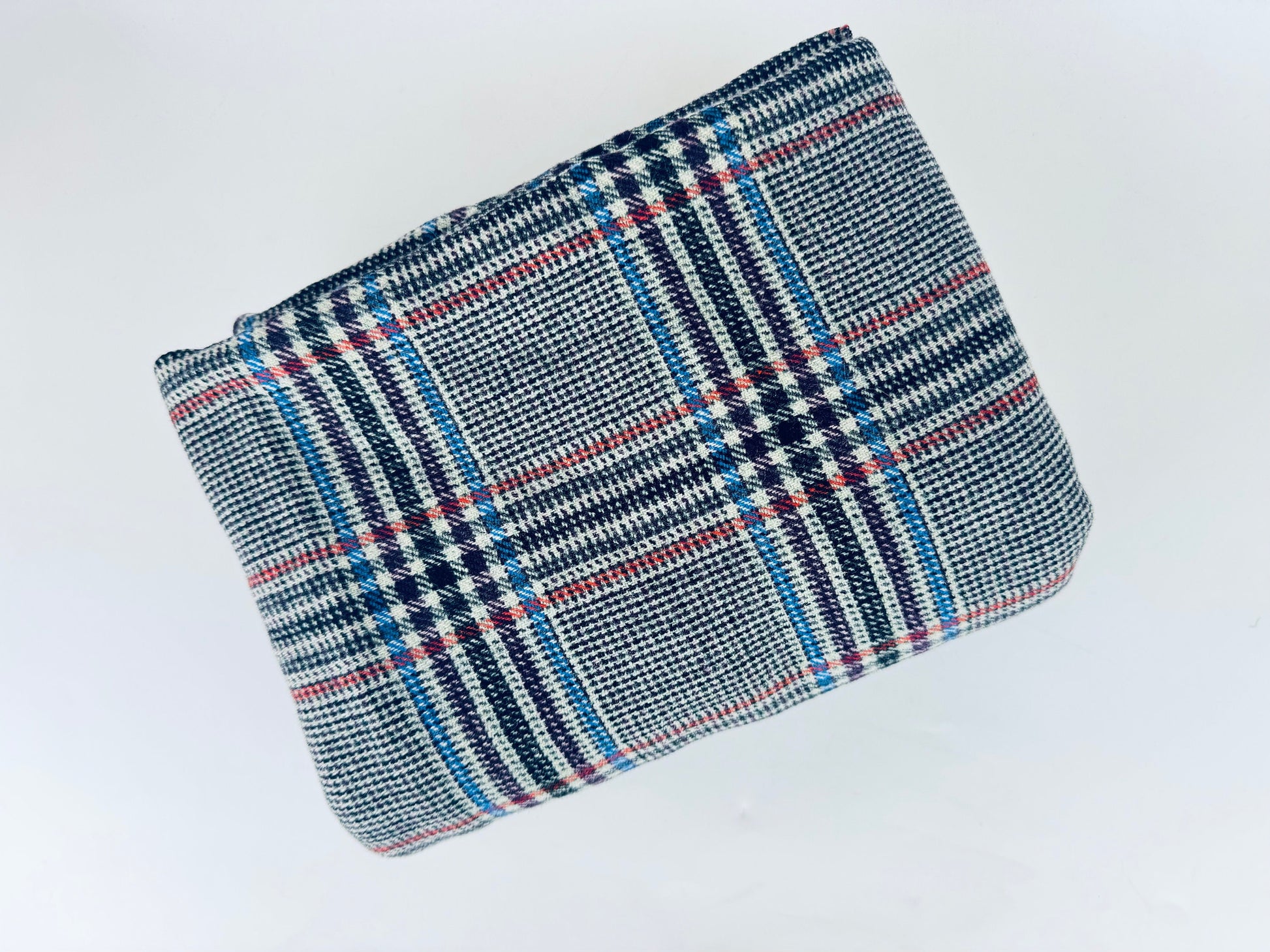Product image for 'vintage grey black plaid wool fabric various sizes sold separately' (view 192993)