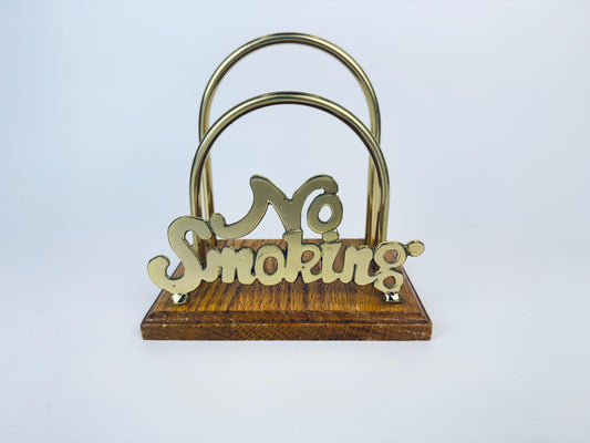 Product image for 'vintage brass no smoking letter holder home office decor' (view 45fef6)