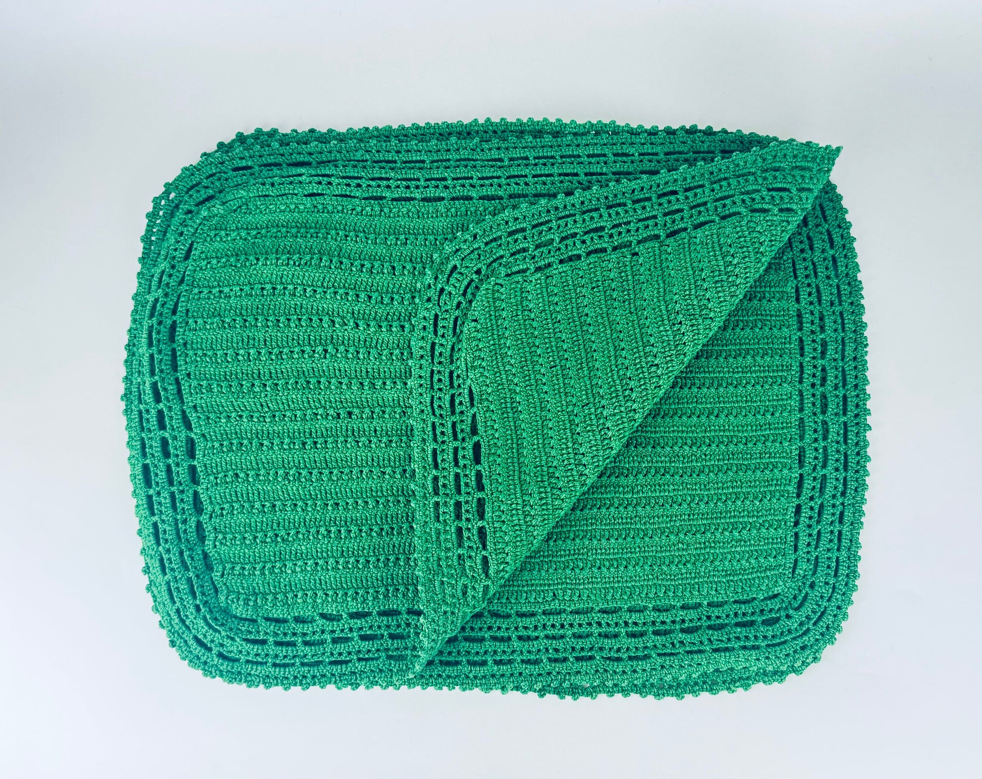 Product image for 'vintage crochet green place mats set of four 4' (view 46534f)