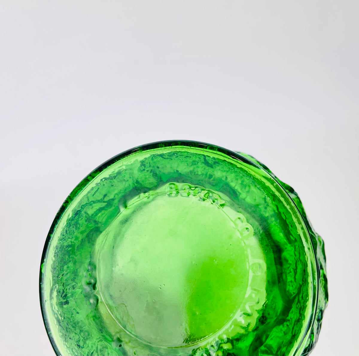 Vintage Green Crinkle Glass Vase - Made In USA By EO Brody Co. - Sold Separately