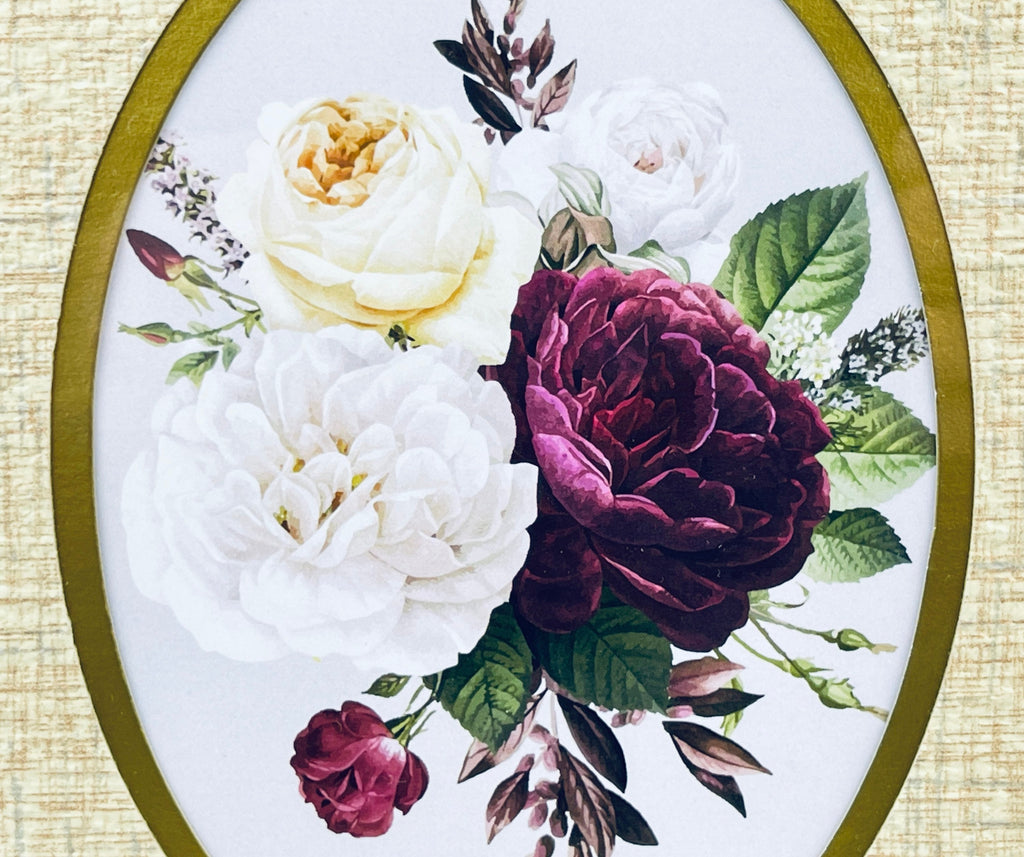 Vintage 1970s Gold Tabletop Picture Frame  8 × 10 with Oval Interior Mat  Gold Finish Display Stand