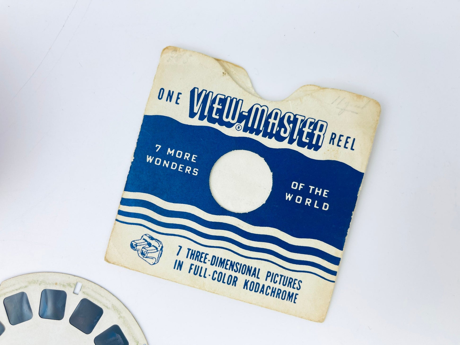 Vintage View-Master reel packaging on a white background