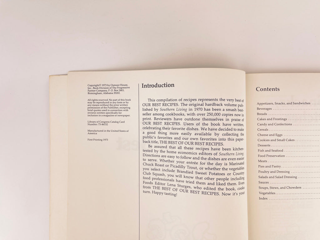 Vintage Southern Living Le meilleur de nos meilleures recettes : plus de 600 recettes testées en cuisine (1973)