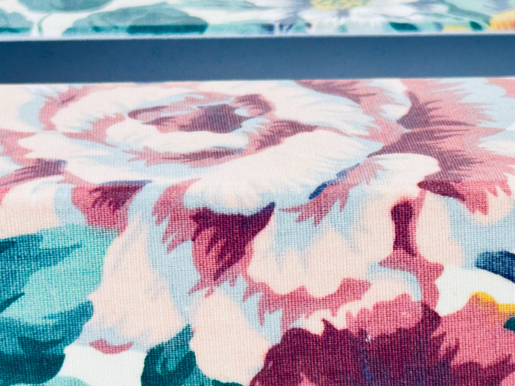 Vintage Floral Tissue Box Cover - Large Floral Print Pattern