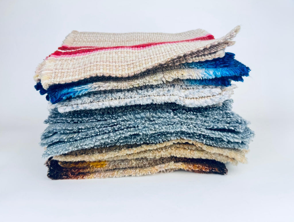 Vintage 1970s-80s Striped Woven Fringe Placemats - Acrylic Polyester Retro Table Linens - Sets Sold Separately