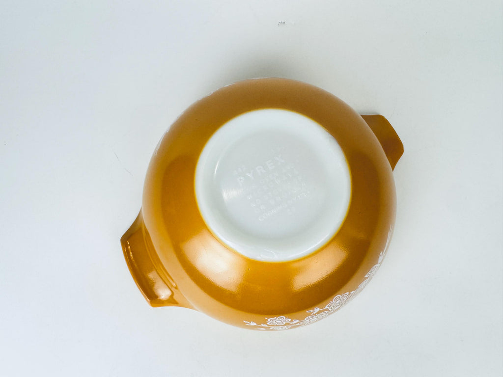 Vintage 'PYREX' Butterfly Gold Cinderella Mixing Bowls - #443 & 444 - Made In USA - Sold Separately