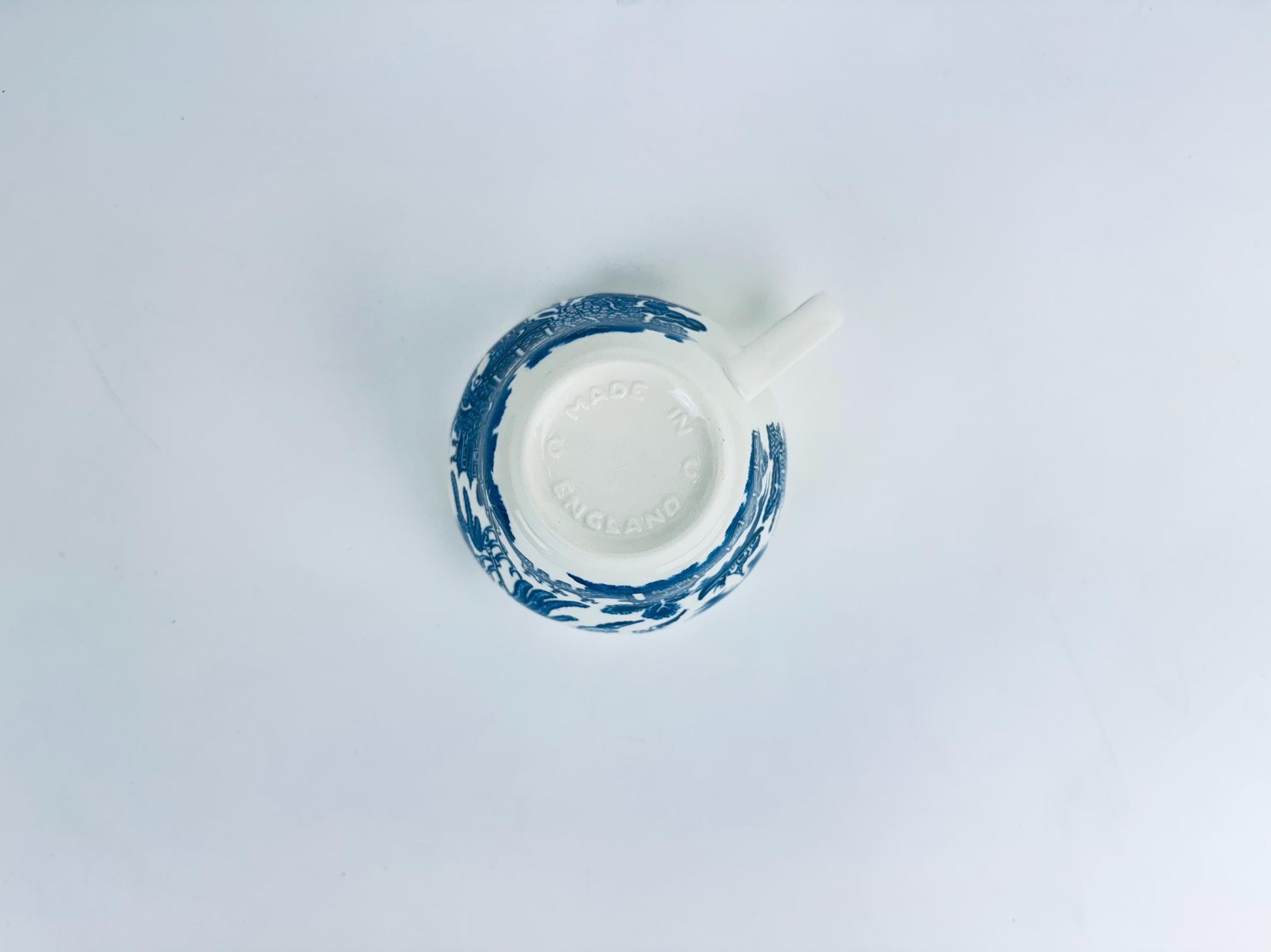 Bottom of tea mug. 