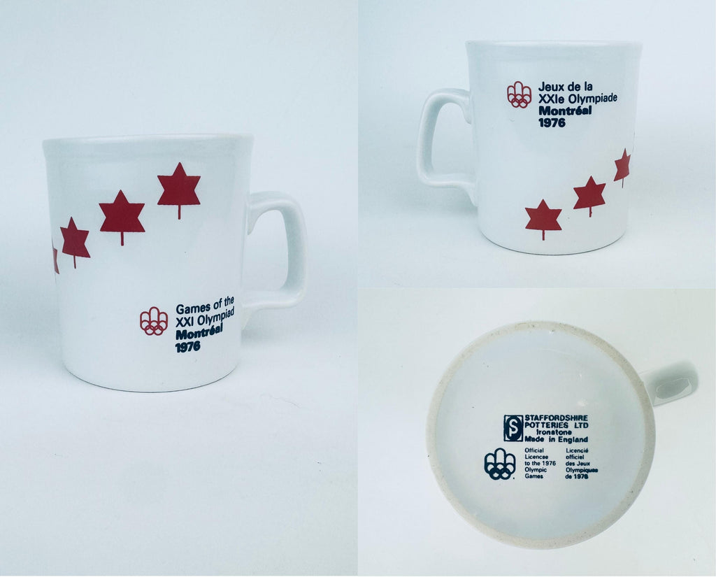 Mug with 1976 Olympic branding on a white background