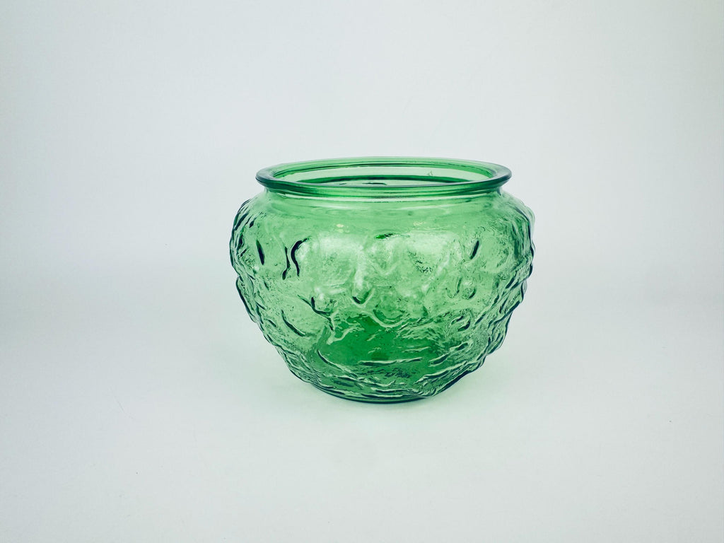 Vintage Green Crinkle Glass Vase - Made In USA By EO Brody Co. - Sold Separately