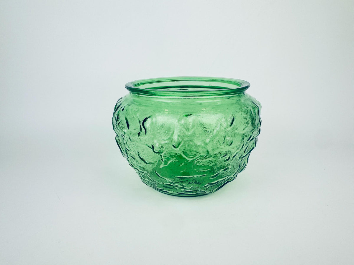 Vintage Green Crinkle Glass Vase - Made In USA By EO Brody Co. - Sold Separately