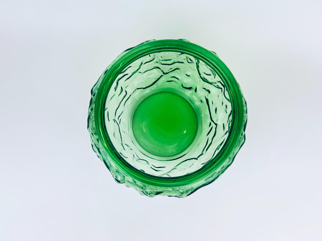 Vintage Green Crinkle Glass Vase - Made In USA By EO Brody Co. - Sold Separately