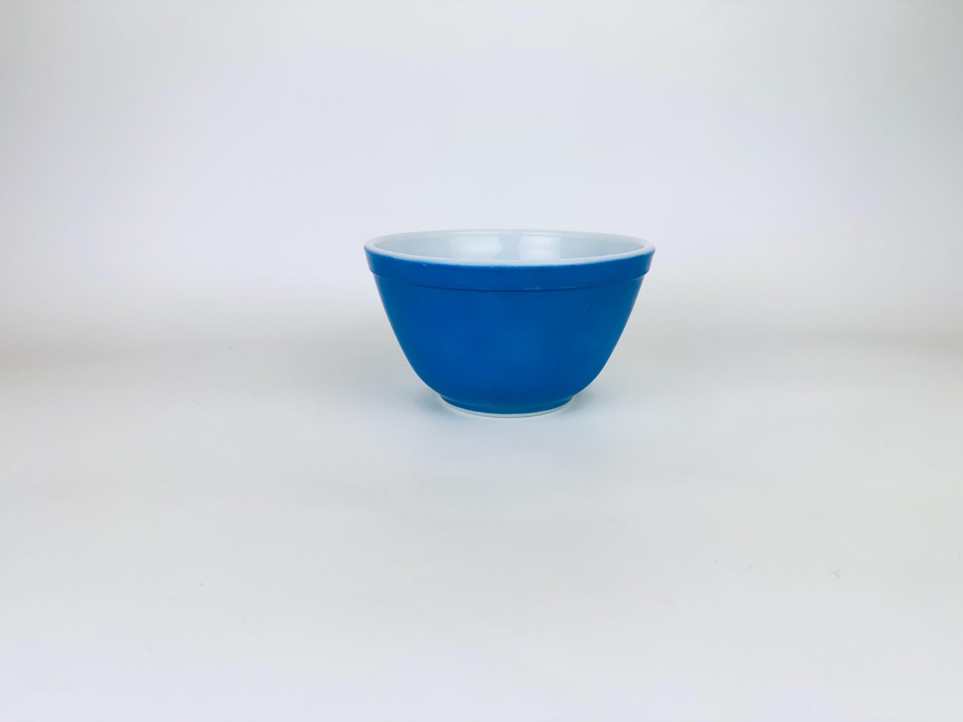Blue bowl on a white background