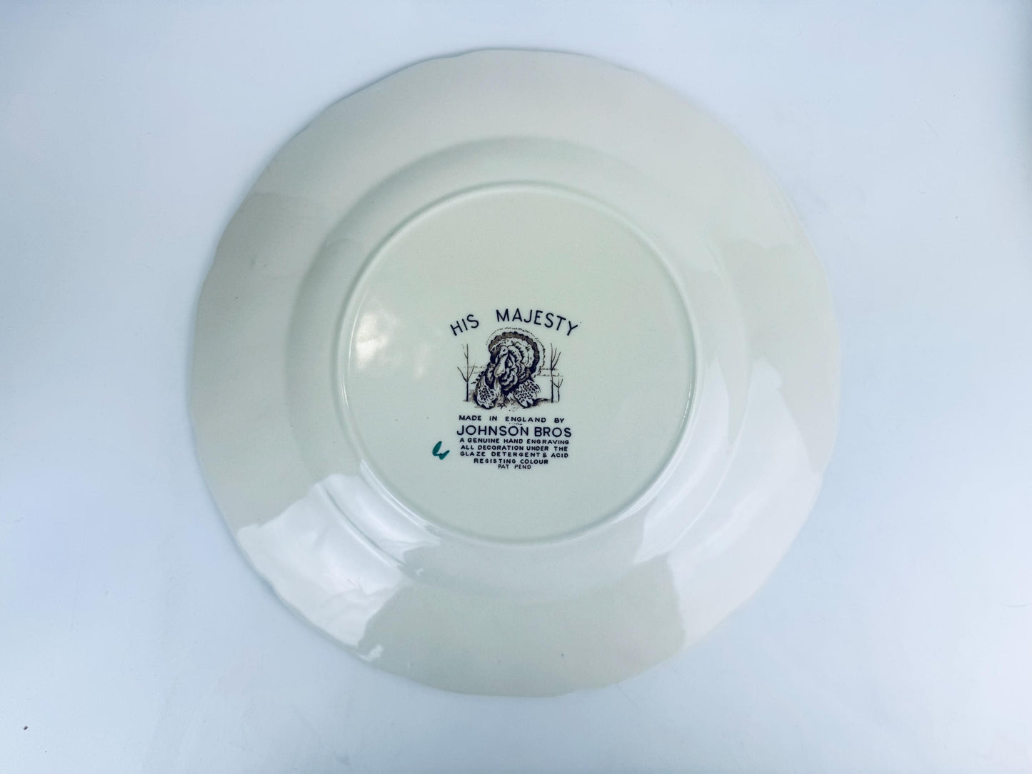 Johnson Bros ceramic plate with branding on a white background