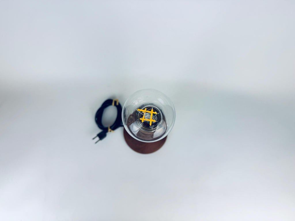 Close up of bulb on lamp
