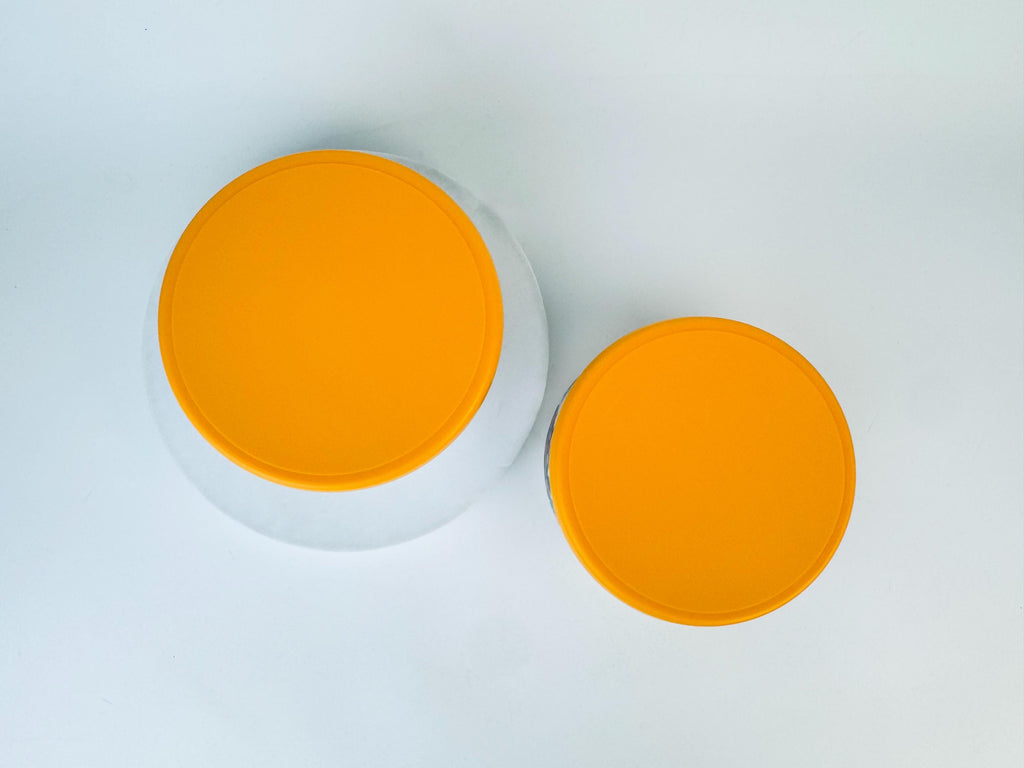 Vintage 1980s White & Yellow McDonalds Plastic Lidded Bowl   Whirley Industries MadeinUSA Collectible Container - Sold Individually