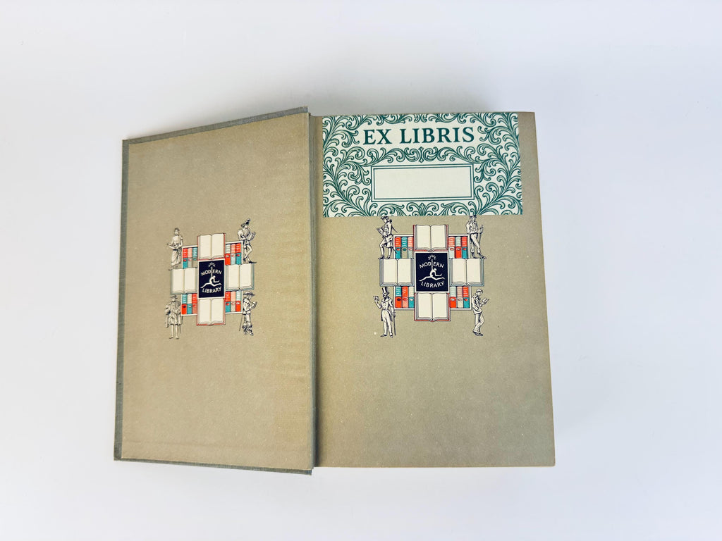 Vintage 1951 Modern Library Darwin Book  The Origin of Species & The Descent of Man  Grey Cloth Hardcover