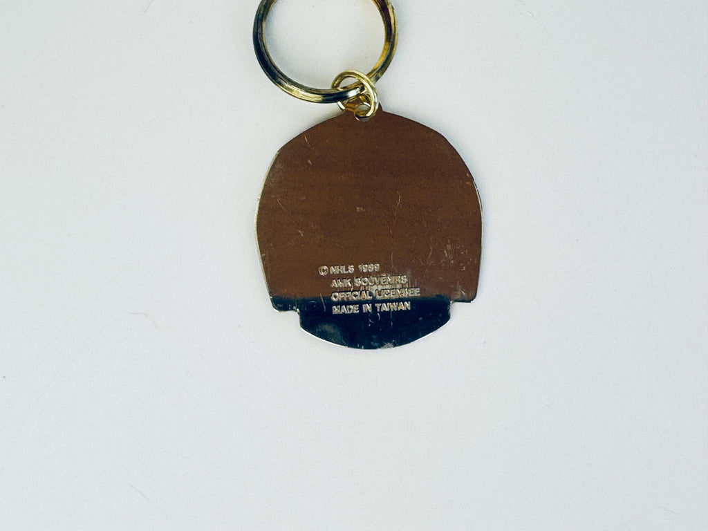 Vintage Black & Gold 1989 Vancouver Canucks Team Jersey Keychain  Enamel Metal Souvenir