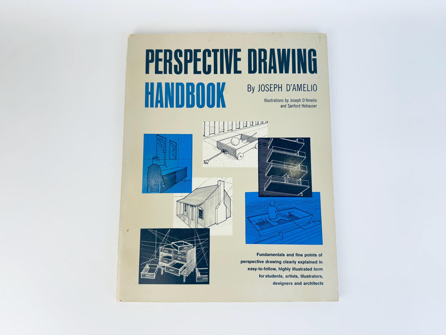 Vintage 1964 Art Instruction Book  Perspective Drawing Handbook by Joseph DAmelio  Illustrated Guide for Artists & Designers