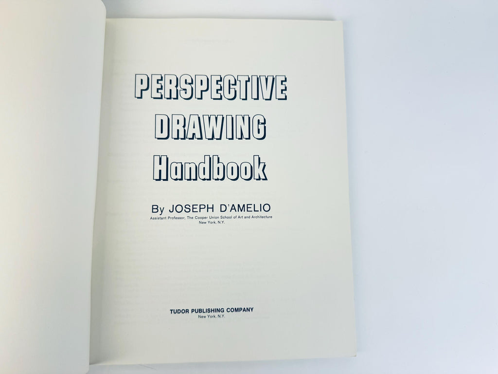 Vintage 1964 Art Instruction Book  Perspective Drawing Handbook by Joseph DAmelio  Illustrated Guide for Artists & Designers