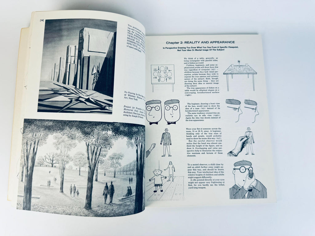 Vintage 1964 Art Instruction Book  Perspective Drawing Handbook by Joseph DAmelio  Illustrated Guide for Artists & Designers