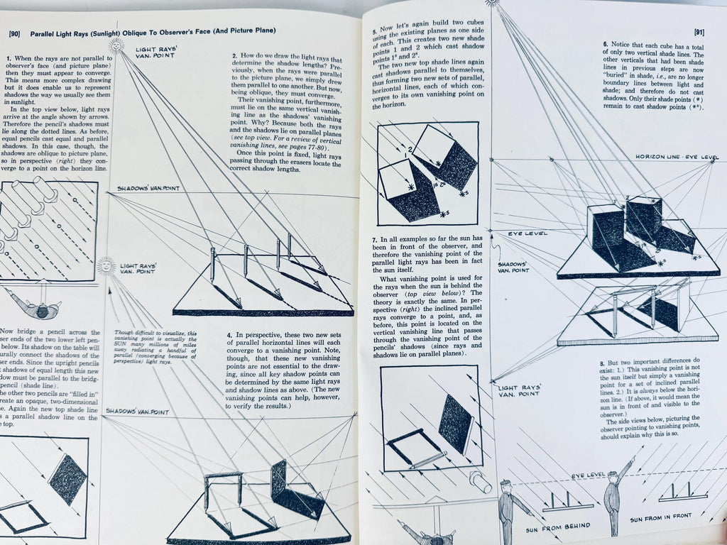 Vintage 1964 Art Instruction Book  Perspective Drawing Handbook by Joseph DAmelio  Illustrated Guide for Artists & Designers