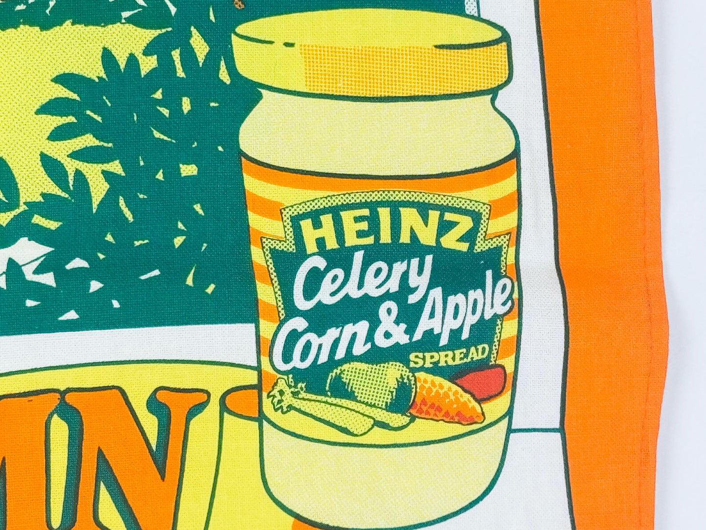 Vintage 1970s Heinz Advertising Tea Towel  Four Seasons Cotton Kitchen Towels, Retro British Promo Linens