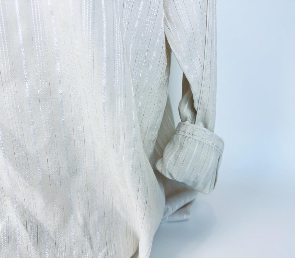 Vintage 1970s H Bar C “Mr. Tall Beige Pearl-Snap Western Shirt  Vintage Cotton-Poly Blend Ranchwear