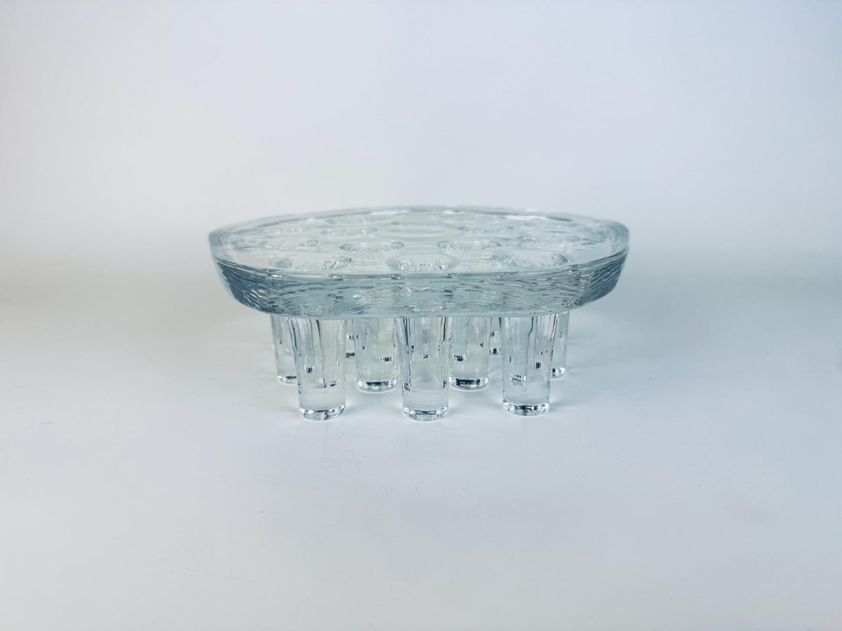 Vintage Georgshutte Art Glass Votive Candle Holder/Trivet Tea Warmer Stand - Made In Germany
