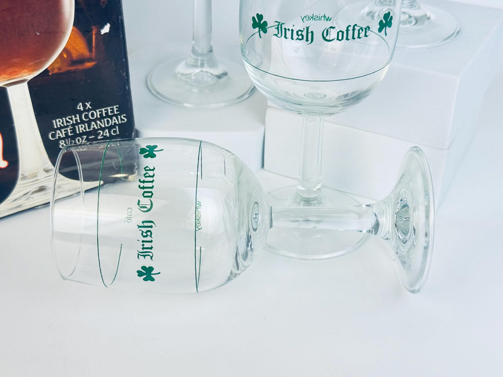 Vintage Irish Coffee Pedestal Glasses - Set of Four (4) - Tavern Collection - Made In Holland By Royal Leerdam