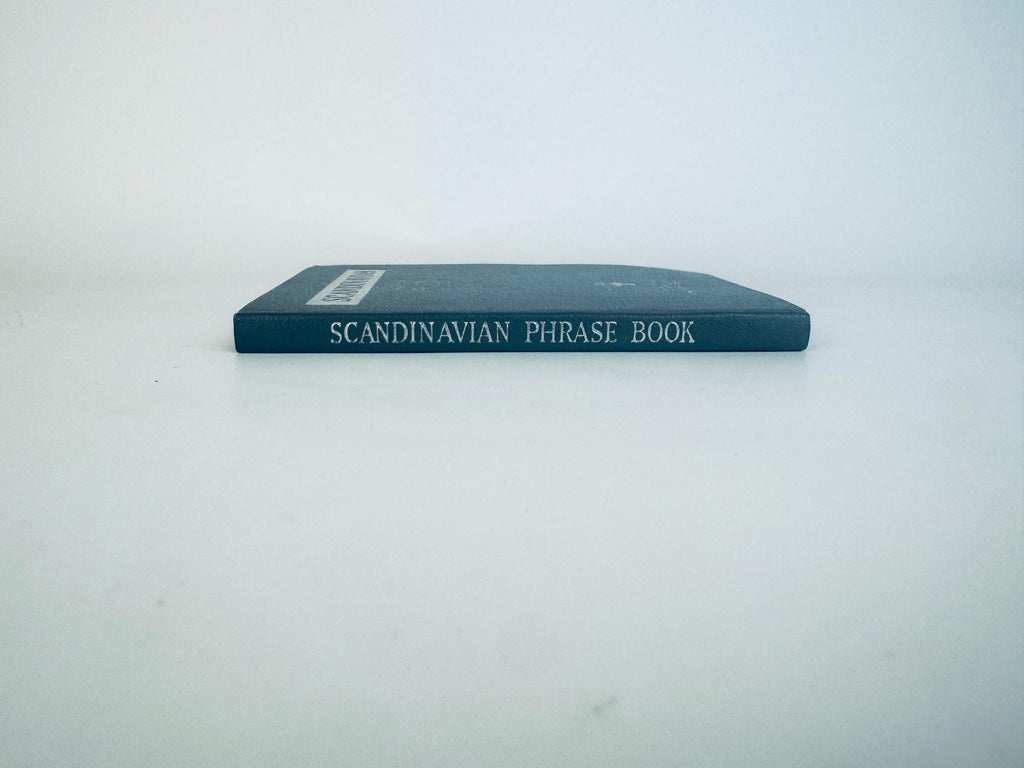 Vintage 1959 Collins Scandinavian Phrase Book  Grey Blue Hardback Travel Language Guide