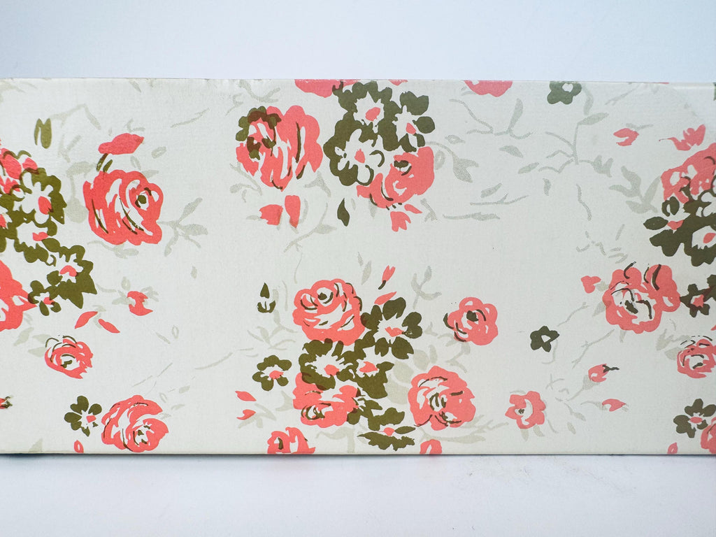 Vintage 1960s Polyfab Scented Drawer Liner - 'Yellow Rosebud' Floral Printed Polyblend Roll for Shelves & Linens - Made In Canada