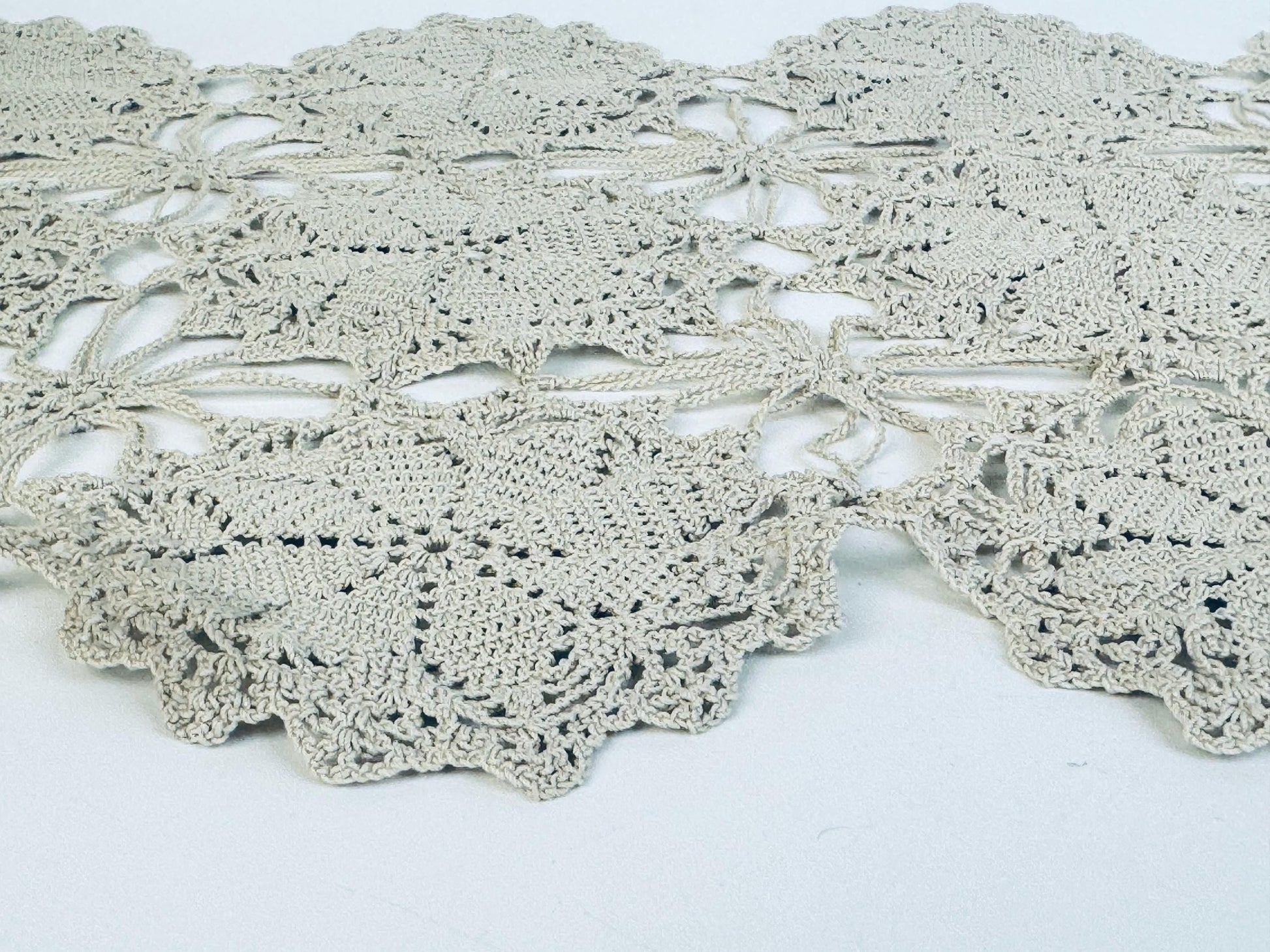 Angled overview of full runner on white background