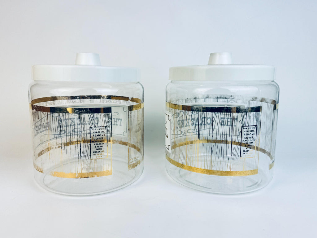 Vintage Mid-Century 1960s PYREX Glass Cracker Barrel Jar - Made In USA - Sold Separately