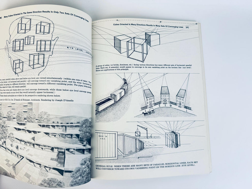 Vintage 1964 Art Instruction Book  Perspective Drawing Handbook by Joseph DAmelio  Illustrated Guide for Artists & Designers