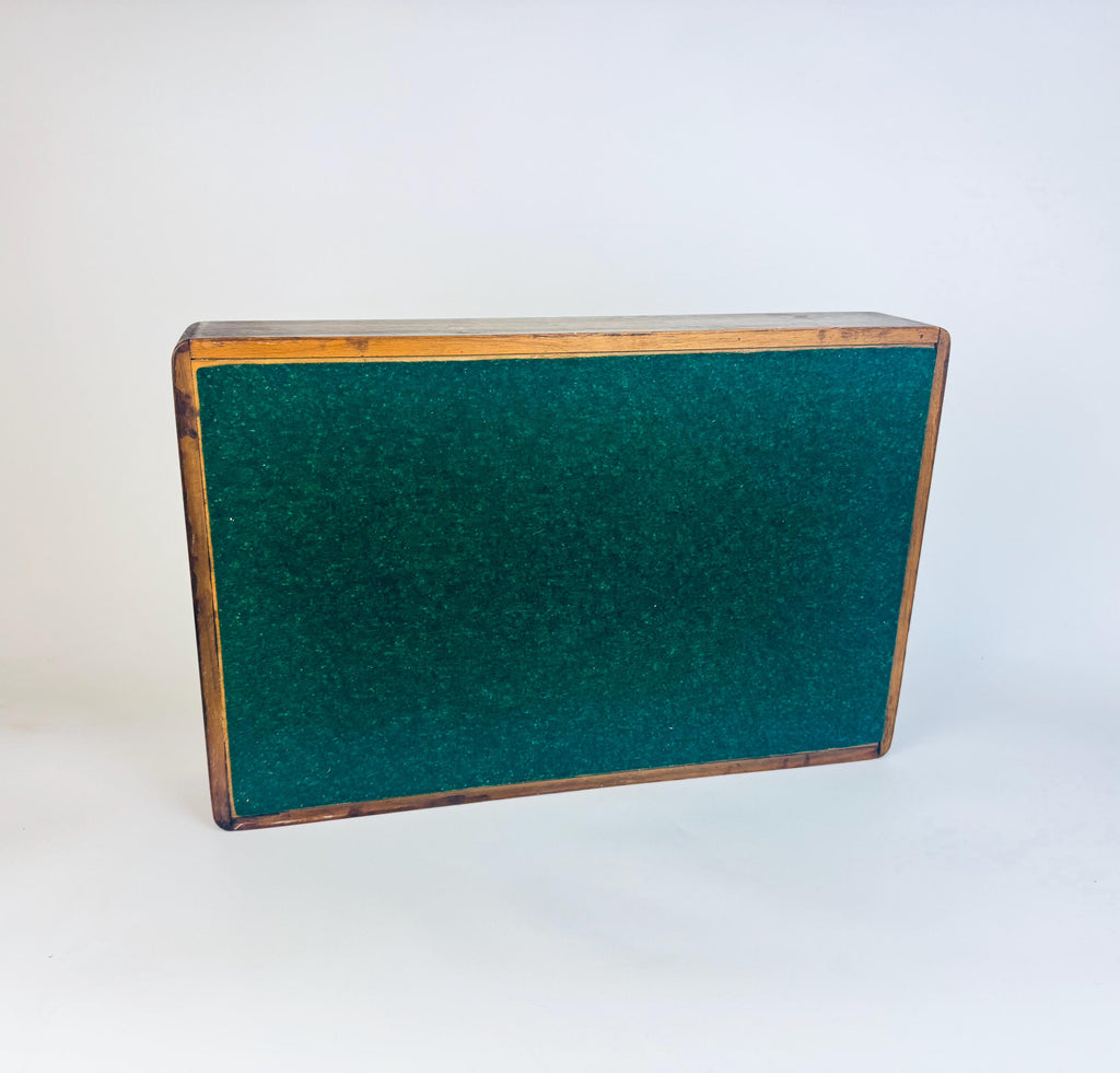 Vintage Oak Wood Letter Tray  Mid-Century Office Elegance  Desk Organizer