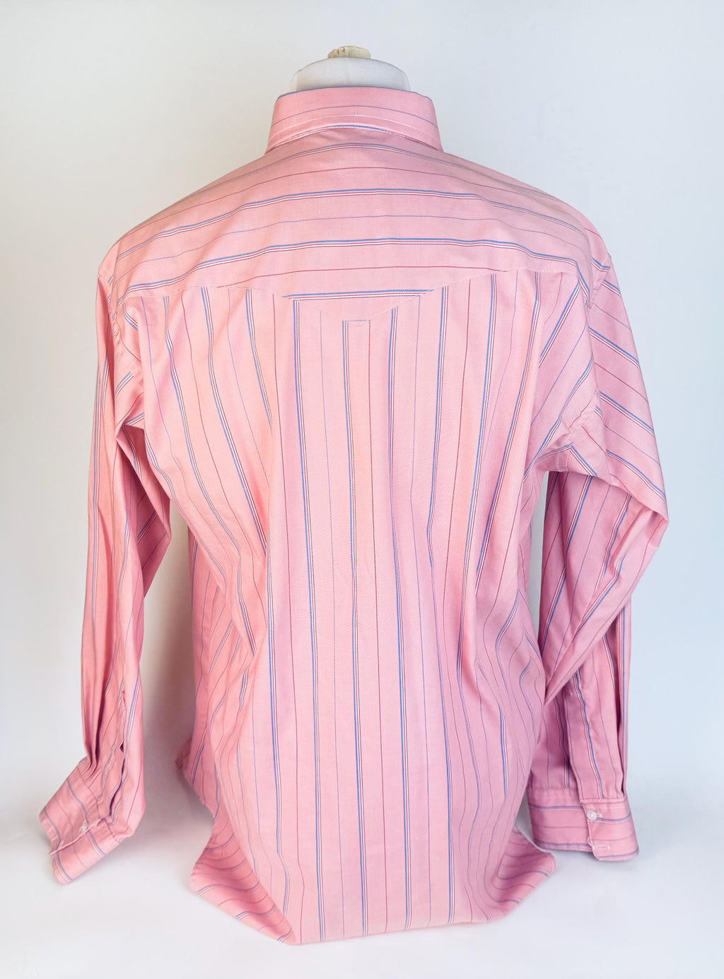 Vintage 1980s Ruddock Bros Pink Stripe Western Shirt  Size L  Cotton Blend Casual Button-Down