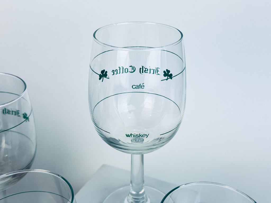 Vintage Irish Coffee Pedestal Glasses - Set of Four (4) - Tavern Collection - Made In Holland By Royal Leerdam