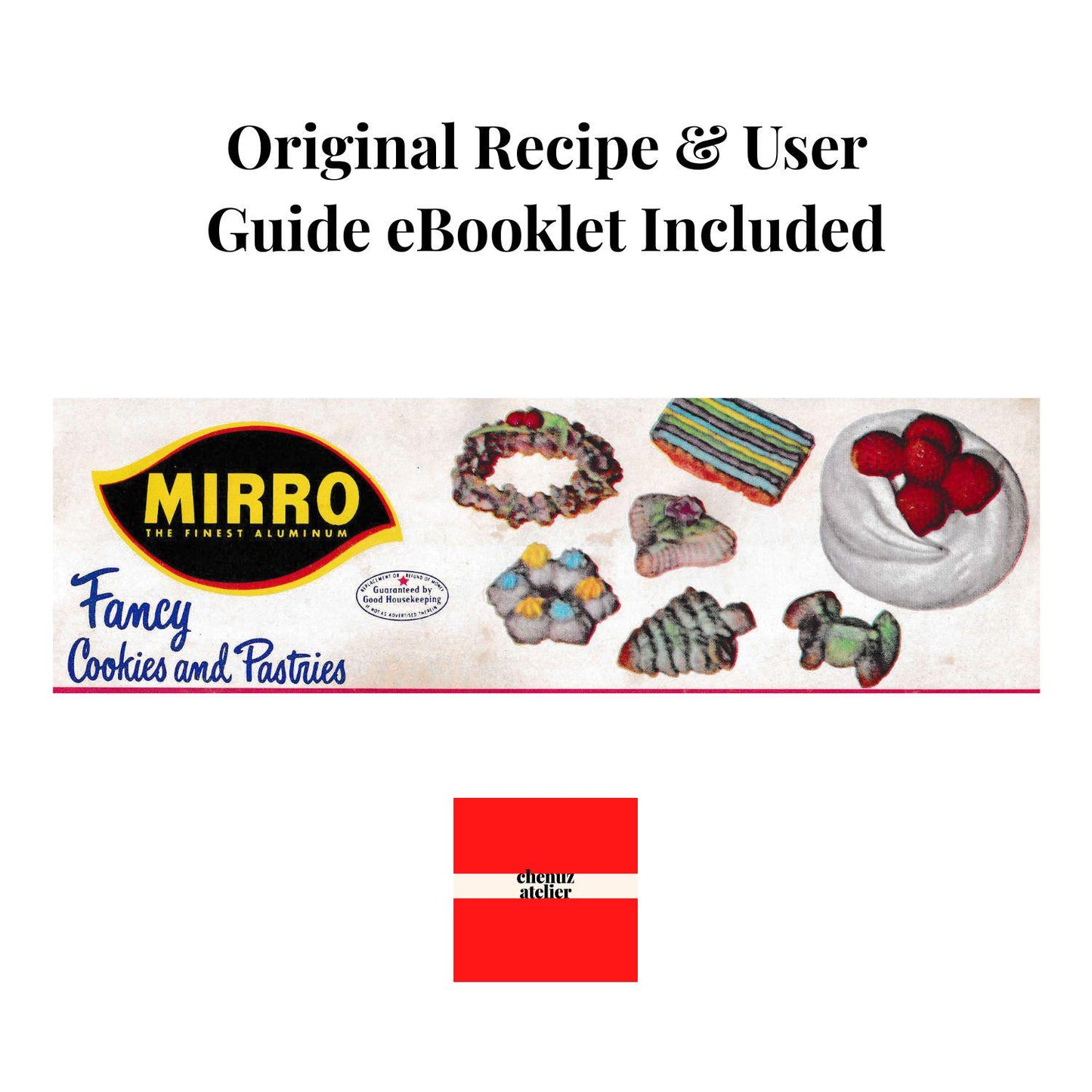 Vintage Mid-Century 'MIRRO' Aluminium Cookie Pastry Press - Made in USA - Baker Gift