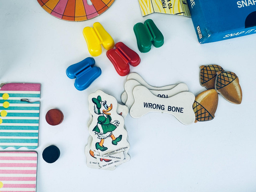 Vintage Mickey Mouse Follow The Leader Board Game  3D Cardboard Disney Playroom Accent