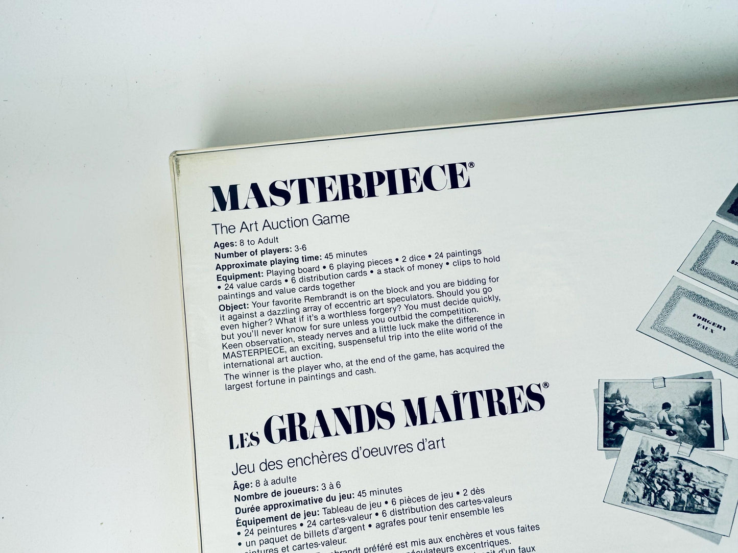 Vintage 1970 Masterpiece Board Game  The Art Auction Game By Parker Brothers  Made In Canada  New Old Stock (NOS)