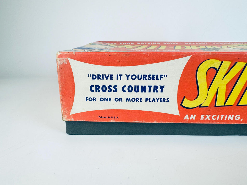 Vintage 1950s Magnetic Skill-Drive Board Game  Drive Yourself Cross Country  Made In USA