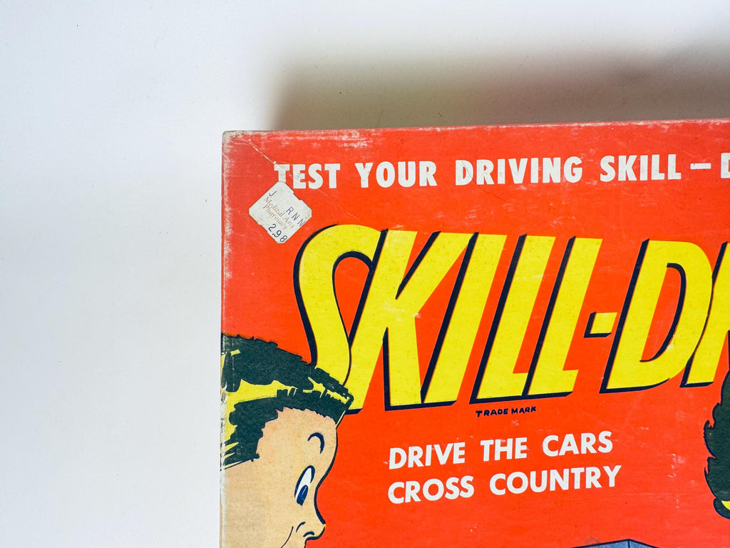 Vintage 1950s Magnetic Skill-Drive Board Game  Drive Yourself Cross Country  Made In USA