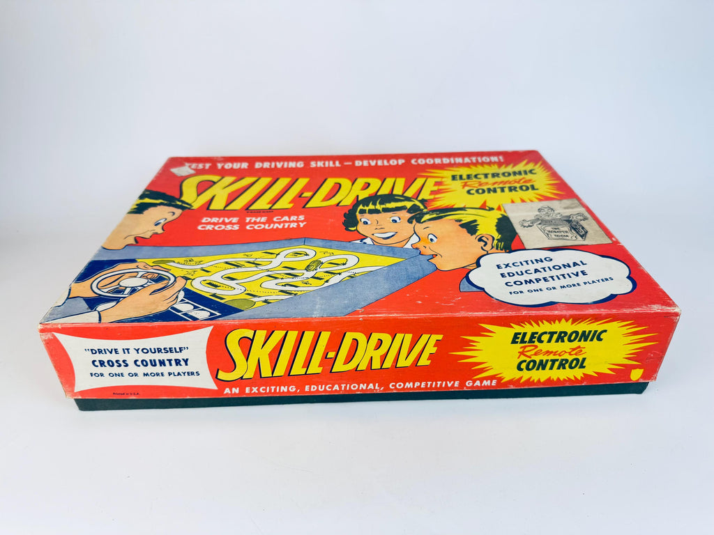Vintage 1950s Magnetic Skill-Drive Board Game  Drive Yourself Cross Country  Made In USA