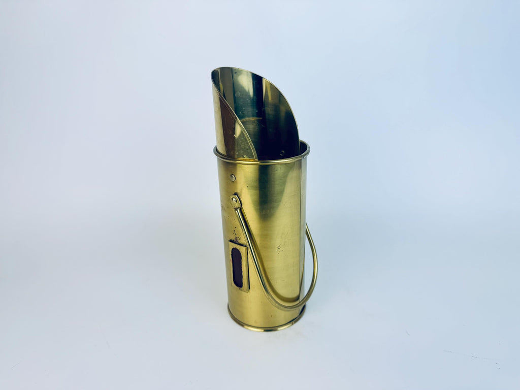 Vintage Brass Match Holder Striker  1970s Taiwan Fireplace Hearth Accessory